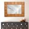 Brown Carved Wood Framed Rectangle Decorative Wall Mirror - 30" x 40"